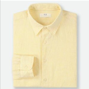 UNIQLO💛 Men's 100% Premium French Linen Long-Sleeve Shirt SIZE L